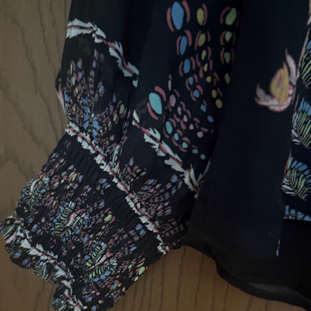 Hale Bob Black and Purple Floral Blouse - Picture 3 of 12